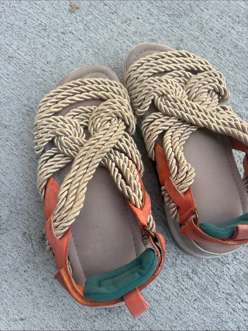 FARM Rio Orange Rope Platform Sandals - Picture 2 of 4